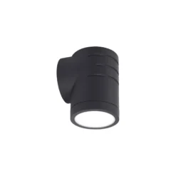 Ansell LED Vägglampa Reef Svart 5W 425lm 90D - 830-840-860 CCT | IP65 - Upp och ner - Utomhus
