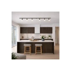 Bright Choice Komplett set 1-Fas Rail 3 Meter Svart | incl. 5x Spot + GU10 2700K 3W Dimbar + Ändkåpa, Strömkontakt och I-Anslutningsstycke
