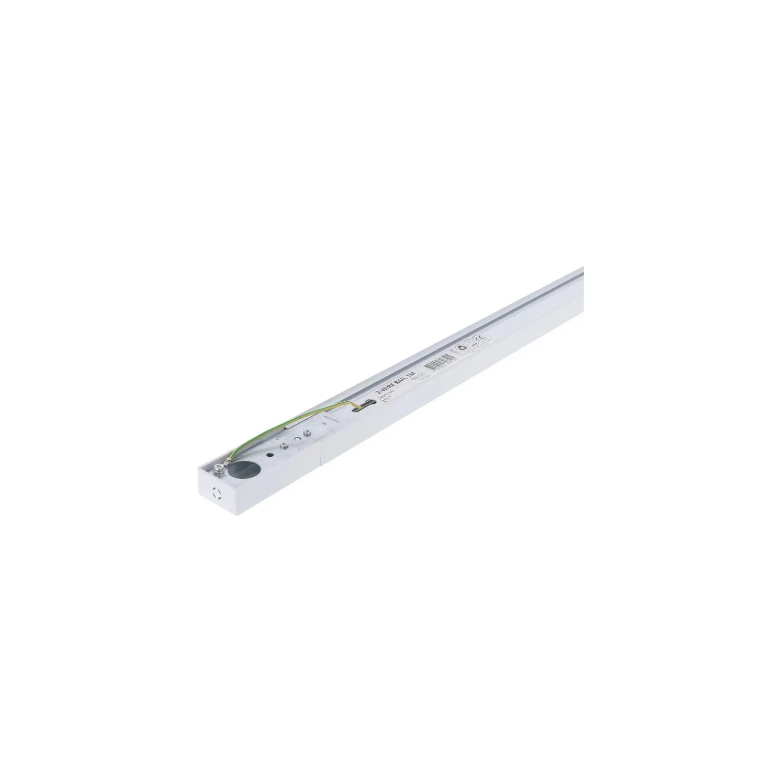 Bright Choice Komplett set 1-Fas Rail L 1,5 x 2 Meter Vit | incl. 8x Spot + GU10 2700K 3W Dimbar + Ändkåpa, Strömkontakt och L -Anslutningsstycke