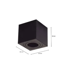 Bright Choice LED Spot Svart Cube | IP20 - GU10 Fitting