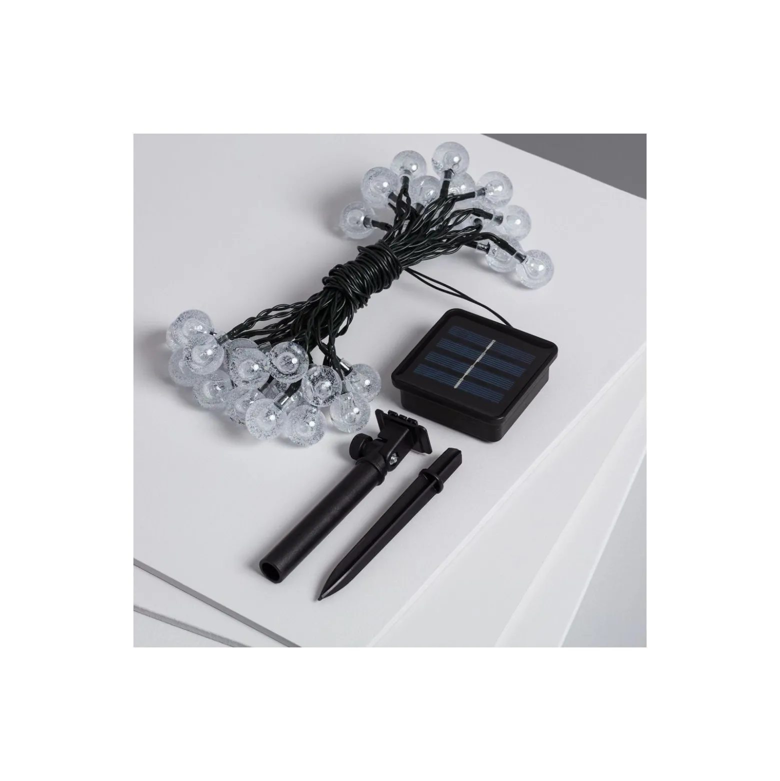 Bright Choice Ljusslinga LED Moonballs ABS 1W 20lm - 830 Varm Vit + RGB | IP65 - Solar