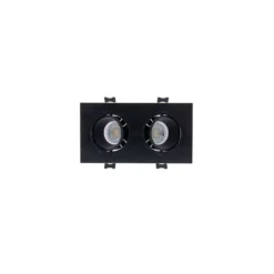 Bright Choice Spot Duo Svart | Utskärning 155x75mm - IP22 - GU10 Fitting