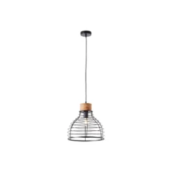 Brilliant Avia Pendellampa Metall Trä Svart | 350mm - Passande för 1x E27
