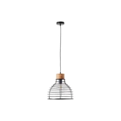 Brilliant Avia Pendellampa Metall Trä Svart | 350mm - Passande för 1x E27