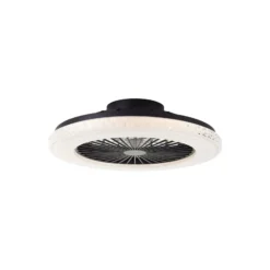 Brilliant Badria Takfläkt Plast Metall Svart 36W 4700lm - 830-865 CCT+RGB | 490mm - Fjärrkontroll Dimbar