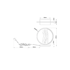 Brilliant Bordslampa Chaumont Aluminium Metall Trä Svart 6W 850lm - 830 Varm Vit