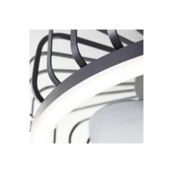 Brilliant Capo Takfläkt Metall Plast Svart 32W 4200lm - 827-865 CCT | 480mm - Fjärrkontroll Dimbar