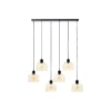 Brilliant Casto Pendellampa Glas Pendellampa Metall Svart Beige | Passande för 6x E27
