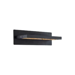 Brilliant Chaumont Vägglampa Aluminium Metall Trä Svart 8W 930lm - 830 Varm Vit