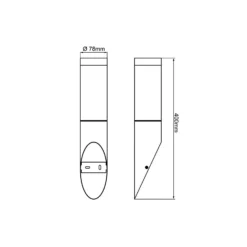 Brilliant Dody Vägglampa Metall Plast Svart | IP44 - Passande för 1x E27