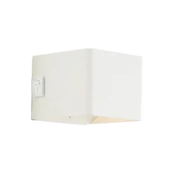 Brilliant Iseo Vägglampa Plast Vit 4W 300lm - 830 Varm Vit | IP44 - med USB