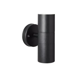 Brilliant Jandy Vägglampa Up/Down Glas Metall Svart | IP44 - Utomhus - Passande för 2x GU10