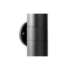 Brilliant Jandy Vägglampa Up/Down Glas Metall Svart | IP44 - Utomhus - Passande för 2x GU10