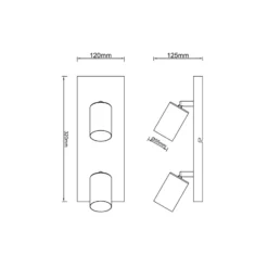 Brilliant Jello Taklampa Metall Matt Svart 9W 690lm - 830 Varm Vit | Inkl. 2x GU10