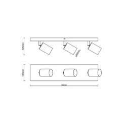 Brilliant Jello Taklampa Metall Matt Svart 13.5W 1035lm - 830 Varm Vit | Inkl. 3x GU10