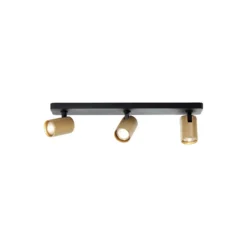 Brilliant Marty Taklampa Aluminium Sandig Svart Guld 15W 1050lm - 830 Varm Vit | Inkl. 3x GU10