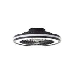 Brilliant Palmero Takfläkt Plast Metall Svart 36W 5000lm - 827-865 CCT | 466mm - Fjärrkontroll Dimbar