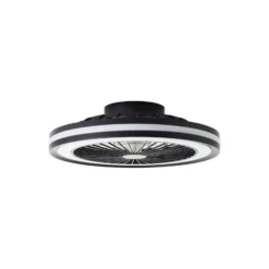 Brilliant Palmero Takfläkt Plast Metall Svart 36W 5000lm - 827-865 CCT | 466mm - Fjärrkontroll Dimbar