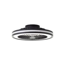 Brilliant Palmero Takfläkt Plast Metall Svart 36W 5000lm - 827-865 CCT | 466mm - Fjärrkontroll Dimbar