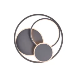 Brilliant Runda Taklampa Metall Silicone Grå 45W 5200lm - 830-865 CCT | 500mm - Fjärrkontroll Dimbar