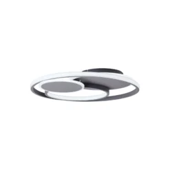 Brilliant Runda Taklampa Metall Silicone Grå 45W 5200lm - 830-865 CCT | 500mm - Fjärrkontroll Dimbar