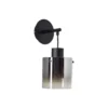 Brilliant Simonis Vägglampa Glas Metall Smoke Svart | Passande för 1x E27