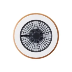 Brilliant Slimline Takfläkt Plast Metall Svart Guld 36W 4700lm - 830-865 CCT+RGB | 490mm - Fjärrkontroll Dimbar