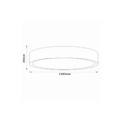 Brilliant Slimline Taklampa Metall Trä Plast Vit 22W 2400lm - 830 Varm Vit | 345mm