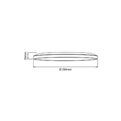 Brilliant Sorell Taklampa Plast Svart Vit 15W 2500lm - 830-865 CCT | 294mm - Fjärrkontroll Dimbar