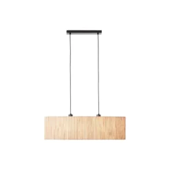 Brilliant Wimea Pendellampa Metall Svart Beige | Passande för 2x E27