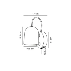 DFTP by Nordlux Angle Vägglampa Metall Grå | Passande för GU10