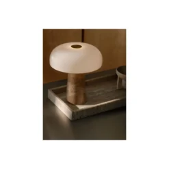 DFTP by Nordlux Bordslampa Glossy Marmor och Glas Beige | 220mm - Passande för 1x E14