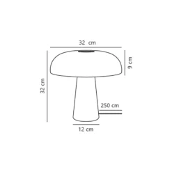 DFTP by Nordlux Bordslampa Glossy Marmor och Glas Grå | 320mm - Passande för 1x E27