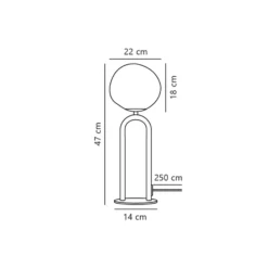 DFTP by Nordlux Bordslampa Shapes Glas och Metall Mässing | Passande för 1x E27