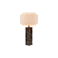 DFTP by Nordlux Bordslampa Takai Marmor och Textil Beige | Passande för 1x E27