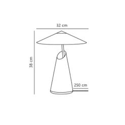 DFTP by Nordlux Bordslampa Taido Metall Brun | 320mm - Passande för 1x E27