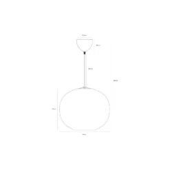 DFTP by Nordlux Navone 40 Pendellampa Glas och Metall Vit | 400mm - Passande för E27