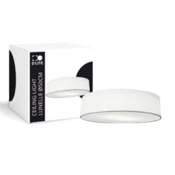 D'Lite Taklampa Lunelle 50cm Textil Vit | Passande för 3x E27