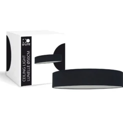 D'Lite Taklampa Lunelle 50cm Textil Svart | Passande för 3x E27