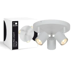 D'Lite Taklampa Trop Vit | Passande för 3x GU10