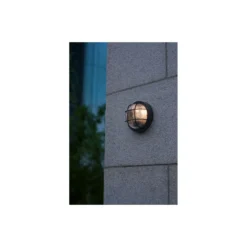 D'Lite Vägglampa Ecco Svart Runda | IP54 - Passande för 1x E27