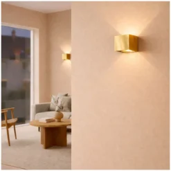 D'Lite Vägglampa Elingen Guld Up & Down 4.9W 480lm - 830 warm Vit | IP54