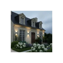 D'Lite Vägglampa Elingen Solar Svart Up & Down - 830 Varm Vit | IP54