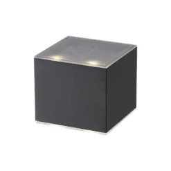 D'Lite Vägglampa Elingen Solar Svart Up & Down - 830 Varm Vit | IP54