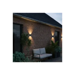 D'Lite Vägglampa Nova Grå Up & Down 4.9W 480lm - 830 Varm Vit | IP54 - Justerbar strålvinkel