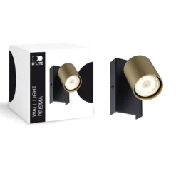 D'Lite Vägglampa Prisma Metall Guld | IP20 - Passande för 1x GU10