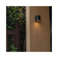 D'Lite Vägglampa Vossem Svart | IP54 - Passande För 1x GU10