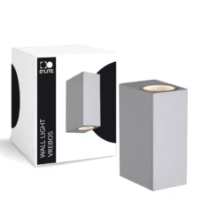 D'Lite Vägglampa Vrebos Silver Up & Down| Passande för 2x GU10