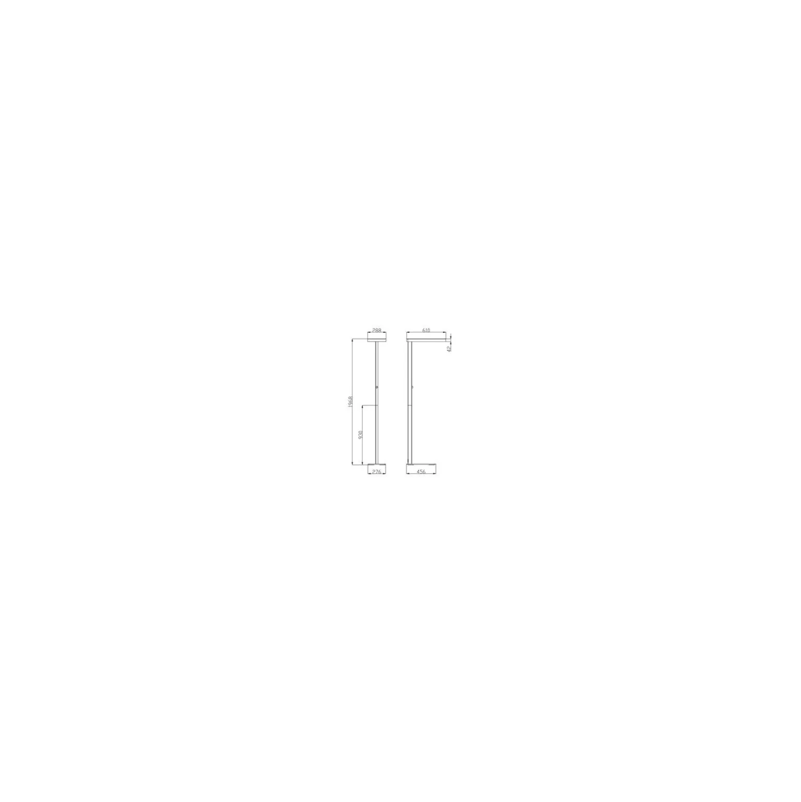 Dotlux LED Golvlampa Assist Silver 70W 9100lm - 840 Kallvit | Dimbar