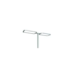 Dotlux LED Golvlampa Studio Butler Duo Dubbel Head Silver 160W 17600lm - 840 Kallvit | UGR <19 - 1-10V Dimbar - Rörelsesensor